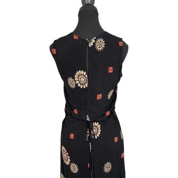 VINTAGE 90s Braemar Patterned Boho Maxi Dress Size S/XS - Picture 5 of 11